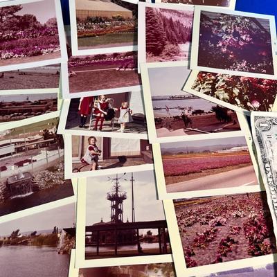 40 COUNT ASSORTED 1963 PHOTO SNAPSHOTS OF UTAH AND CALIFORNIA