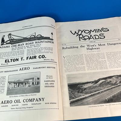 1927 â€œWYOMING ROADSâ€ MAGAZINE ABOUT ROADS AROUND THE STATE