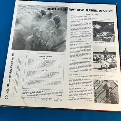 RECORD ALBUM â€œDOUBLE-TIME! ARMY BASIC TRAINING IN SOUND!â€ ACTUAL SOUNDS!