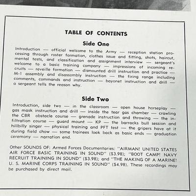 RECORD ALBUM â€œDOUBLE-TIME! ARMY BASIC TRAINING IN SOUND!â€ ACTUAL SOUNDS!
