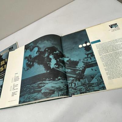 2 RECORD ALBUMS â€œVICTORY AT SEAâ€ ONE HAS 7 PAGE BOOKLET INCLUDED