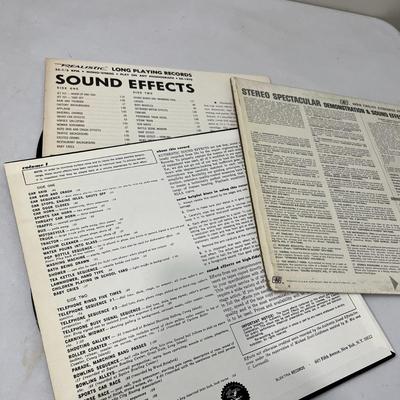 3 DIFFERENT RECORD ALBUMS VARIOUS â€œSOUND EFFECTSâ€  