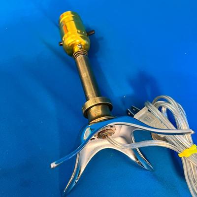 SMALL BRASS AND CHROME TASK LIGHT 