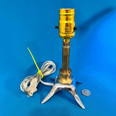 SMALL BRASS AND CHROME TASK LIGHT 