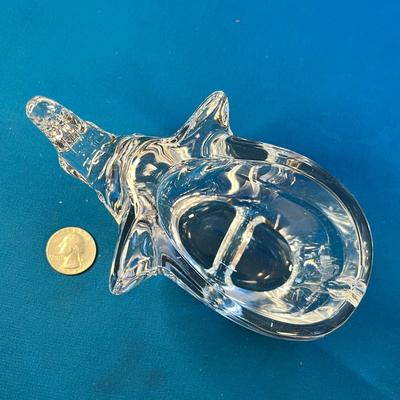 LEADED CRYSTAL ELEPHANT SHAPED BOWL