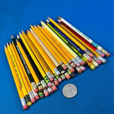 GROUP OF 36 VARIOUS NO. 2 PENCILS WITH ERASERS