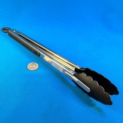 13â€ LONG LOCKING KITCHEN TONGS METAL AND PLASTIC 