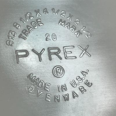 VINTAGE PYREX MILK GLASS HARVEST GOLD BUTTERFLY FLOWER PATTERN BREAD PAN