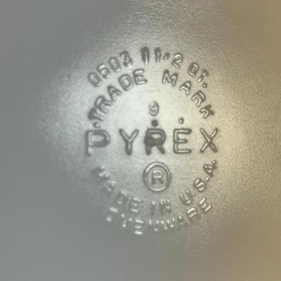 SMALL VTG. PYREX HARVEST GOLD BUTTERFLY FLOWER PATTERN SMALL CASSEROLE PAN