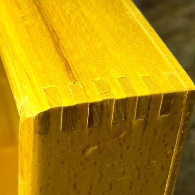 LIGHT WOOD SILVER WARE TRAY WITH HANDLES