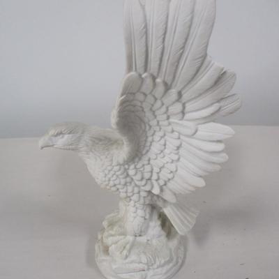 Bald Eagle White Bisque Finish Statuette by Andrea