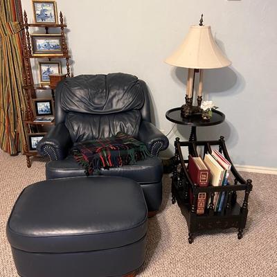 Upstairs Leather Recliner, & Delft Art Collection