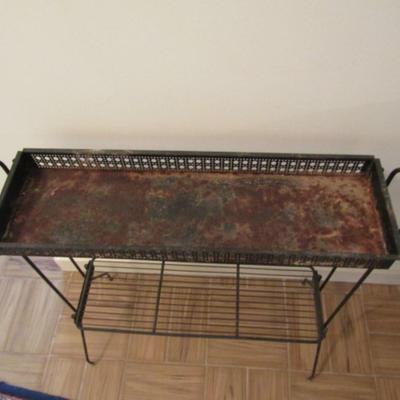 Vintage Metal Shelf/Plant Stand- Approx 22