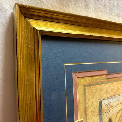 Framed Peacock Print & Mirror (BO-KL)