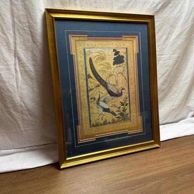 Framed Peacock Print & Mirror (BO-KL)