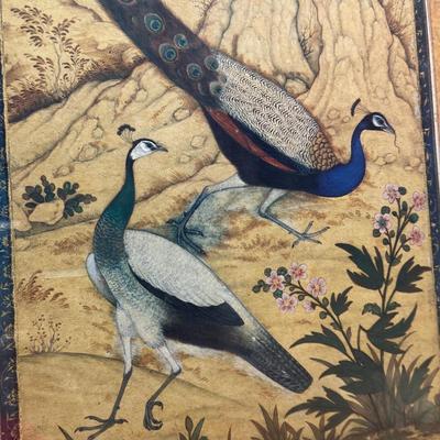 Framed Peacock Print & Mirror (BO-KL)