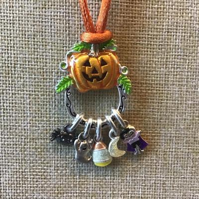 AJMC Halloween Pumpkin Spider Ghost Candy Corn Vampire Necklace