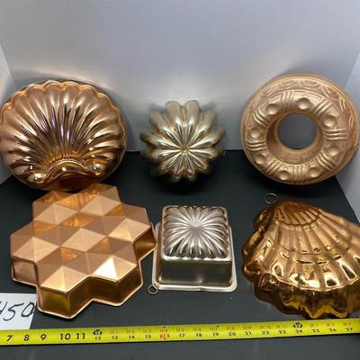Vintage Copper Mold Pans