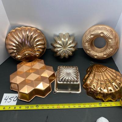 Vintage Copper Mold Pans
