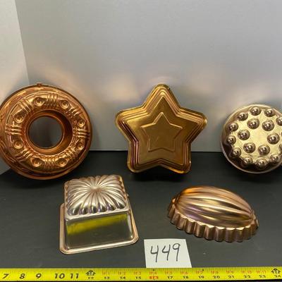 Vintage Copper Mold Pans