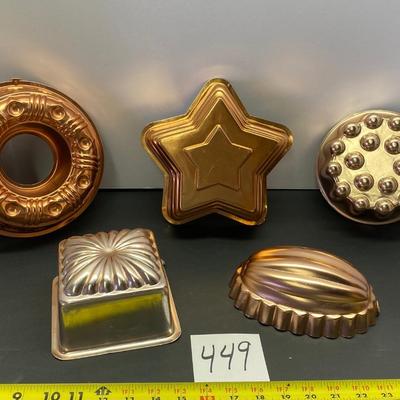 Vintage Copper Mold Pans