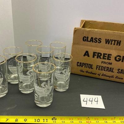 1961 Vintage Set of Ks Centennial Glasses