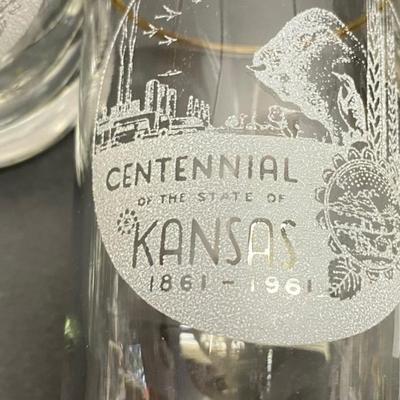 1961 Vintage Set of Ks Centennial Glasses