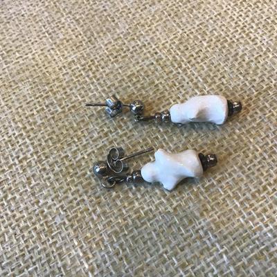 Ceramic Baby Ghost Earrings