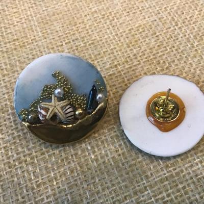 Porcelain/Ceramin Sea shore Earrings