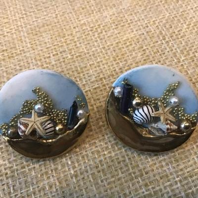 Porcelain/Ceramin Sea shore Earrings
