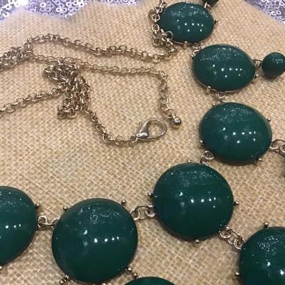 Cute Christmas Green Costume Necklace