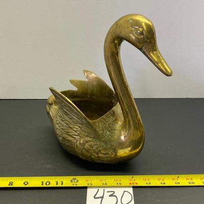 Vintage Brass Swan