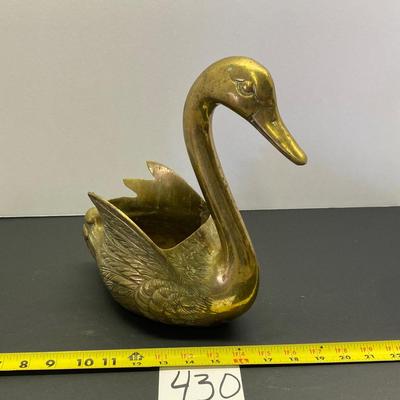 Vintage Brass Swan