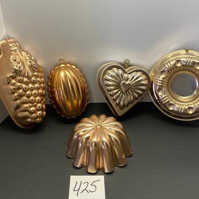 Vintage Copper Mold Pans