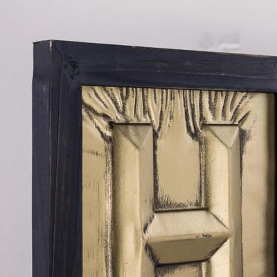 3D Gold Metal "Home" Wall Art Decor
