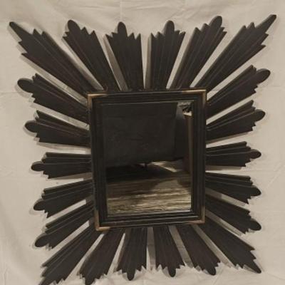 Rectangular Sunburst Wall Mirror