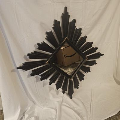 Rectangular Sunburst Wall Mirror