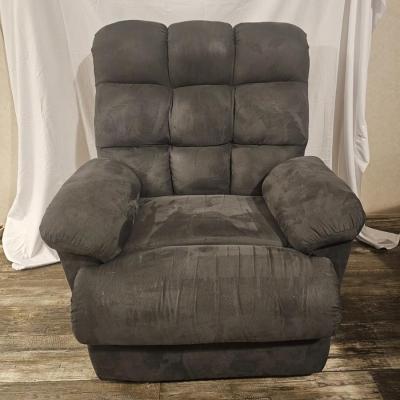 Faux Suede Grey Recliner