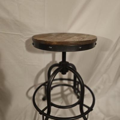 Christopher Industrial Adjustable Height Black  (Set of 2)