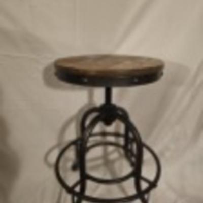 Christopher Industrial Adjustable Height Black  (Set of 2)