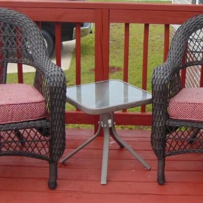 Harvest Run All-Weather Wicker Patio Set (6 Piece Set)