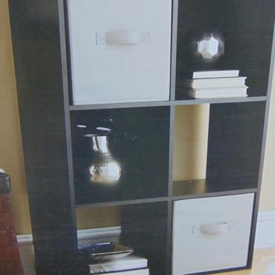 Mainstays 6-Cube Organizer-Black (New)