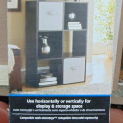 Mainstays 6-Cube Organizer-Black (New)