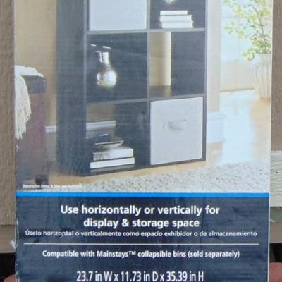 Mainstays 6-Cube Organizer-Black (New)