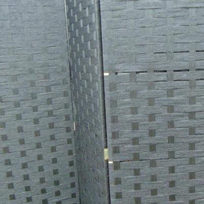 4 Panel Black Room Divider