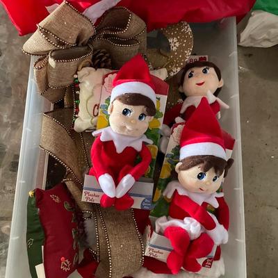 Christmas elves in tote