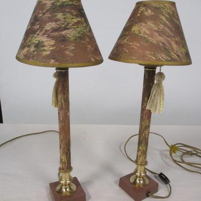 Pair Of Camo Desk/Table Lamps