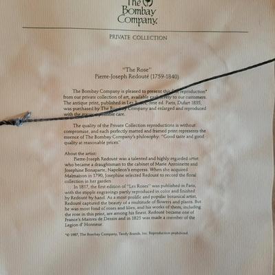 Framed Botanical Print by Pierre-Joseph RedoutÃ© "The Rose" (SR-DW)