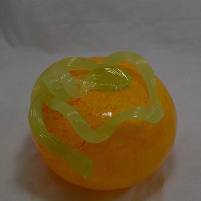 Hand Blown Art Glass Pumpkin