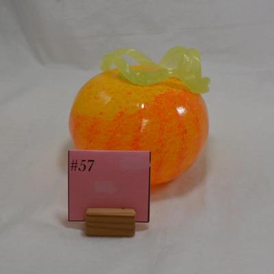 Hand Blown Art Glass Pumpkin